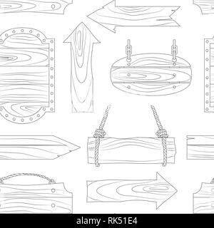 Wood banners boards pattern. Vector illustration EPS 10 Stock Vector