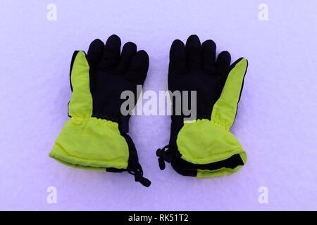 Motorcycle leather gloves isolated on white background. Stock Photo