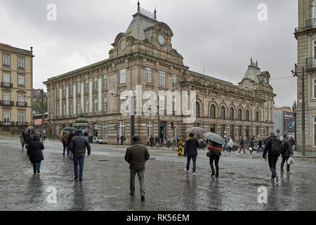 San Bento train station built on the remains of the old convent in the city of Porto, Portugal, Europe Stock Photo