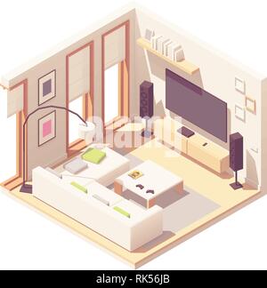 Vector isometric low poly television studio Stock Vector Image & Art ...