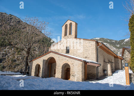 Basilica of Meritxell, located in Andorra, a country located in the Pyrenees Stock Photo