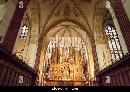 Brueggemann altar or Bordesholmer altar, Schleswig Cathedral, Schleswig, Schleswig-Holstein, Germany, Europe Stock Photo