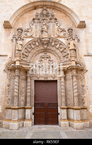 PALMA DE MALLORCA, SPAIN - JANUARY 29, 2019: The baroque portal of church La iglesia de Monti-sion (1624 - 1683). Stock Photo