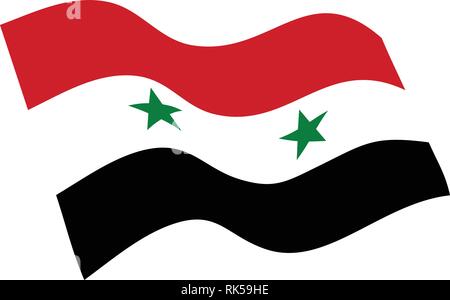 Vector national flag of Syria. Syrian Arab Republic Stock Vector