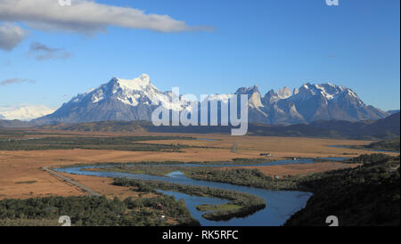 Chile, Magallanes, Torres del Paine, national park, Rio Serrano, Stock Photo