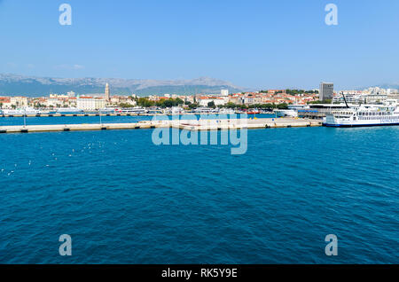 Croatian city of Split, along the Adriatic coastline Stock Photo
