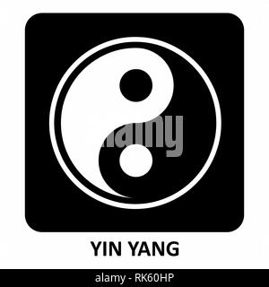 The black and white Yin Yang symbol illustration Stock Vector