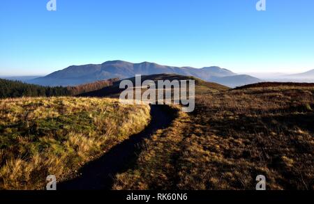 Skiddaw and Blencathra from Sleet How Stock Photo