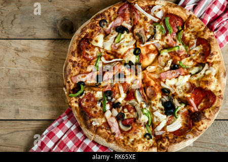 Deluxe Pizza Pie Stock Photo