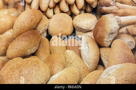 Bread basket close up Stock Photo