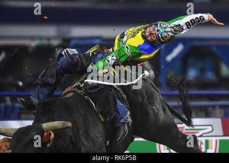 Arlington, TX, USA. 15th Jan, 2016. JOSE VITOR LIME from Brazil rides Wicked Stick at the AT&T Stadium in Arlington, TX. Credit: Amy Sanderson/ZUMA Wire/Alamy Live News Stock Photo