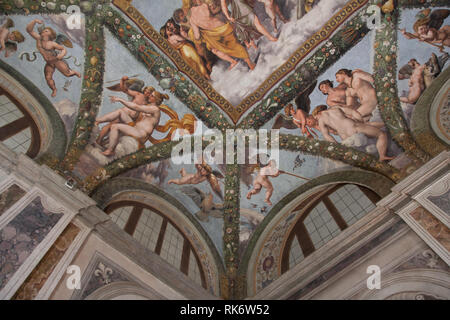Pegan ceiling, Raphael en workshop Stock Photo