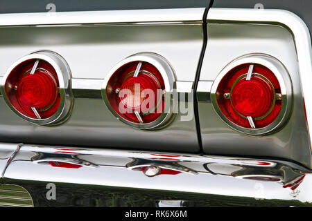 Tail light detail on a classic car Stock Photo