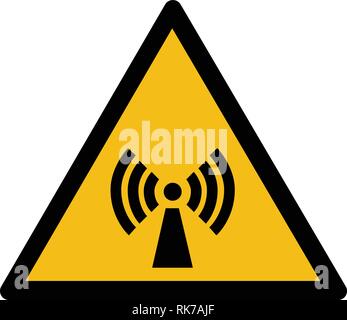 Warning sign vector - non ionizing radiation Stock Vector