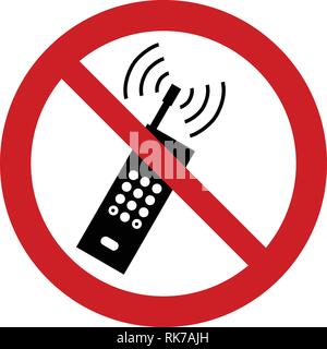 No Activated Mobile Phone. No phones sign vector. No mobile phone sign Stock Vector