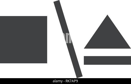 Simple flat vector icons stop and eject button. Eject and stop sign, symbol Stock Vector