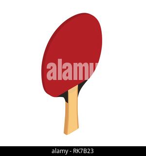 Isometric ping pong paddle, table tennis racket, ping pong paddle vector, ping pong paddle isolated Stock Vector