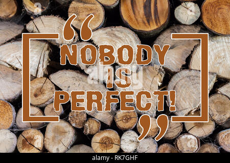 Nobody is perfect essay