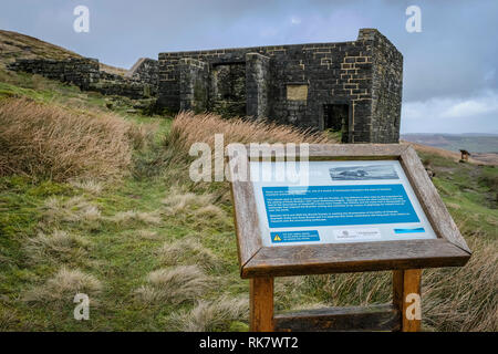 Top Withens also known as Top Withins on Haworth Moor, Haworth, UK. said to be the inspiration for the book Wuthering Heights by Emily Bronte. Stock Photo