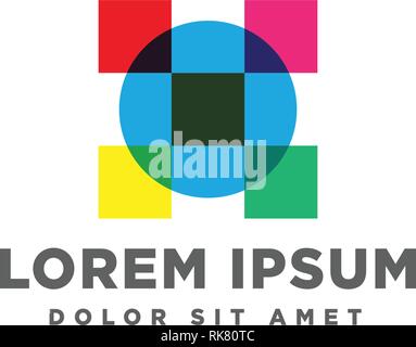abstract community logo template vector illustration icon element isolated Stock Vector