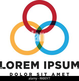abstract community logo template vector illustration icon element isolated Stock Vector