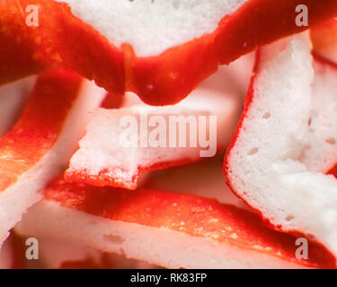 Macro shot of sliced surimi Stock Photo