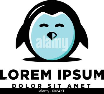 cute penguin logo template vector illustration icon element Stock Vector