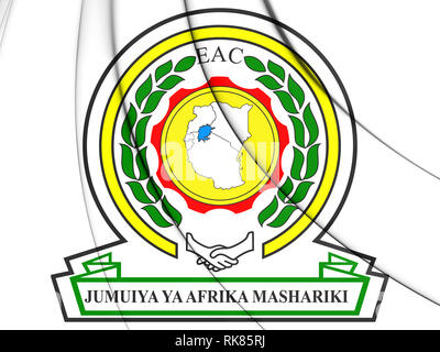 3D Emblem of East African Community. 3D Illustration. Stock Photo