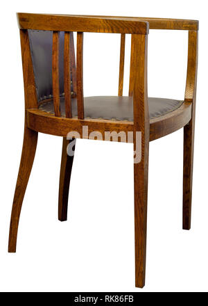 Vintage Oak antique Chair isolated on white background Stock Photo - Alamy
