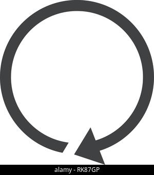 Reload, update, refresh vector icon, button. Recycle arrow sign, symbol. Stock Vector