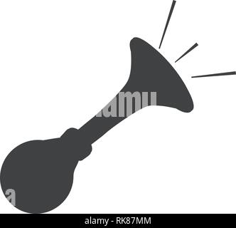 Klaxon sound vector icon simple flat design isolated. Noise sign, symbol Stock Vector