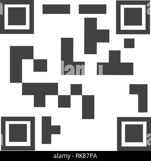 Vector illustration qr code sample. Bar code. Qr code icon Stock Vector
