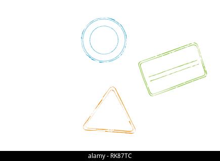 Stamp frames vector isolated on white background Stock Vector
