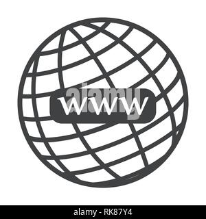 Vector online website or internet flat vector icon for apps and websites Stock Vector