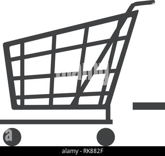 Vector shopping cart icon remove from shopping cart. Stock Vector