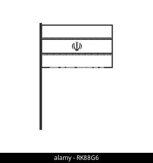 Thin line emblem of Iran. National symbol on transparent background ...