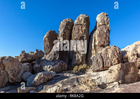 Rocks in the Mojave National Preserve, located in the Mojave Desert of San Bernardino County, California Stock Photo