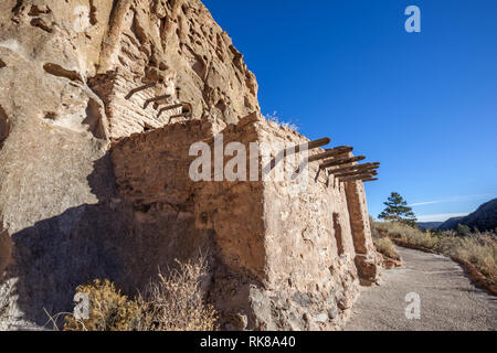 View of Bandelier National Monument near Los Alamos, New Mexico. Stock Photo