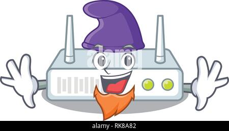 Elf router in the a character shape Stock Vector