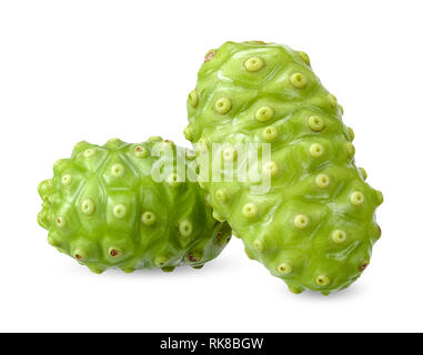 Noni fruit isolated on white with clipping path Stock Photo