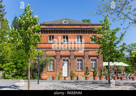 Historic cafe in the mountain park of Kassel, Germany Stock Photo