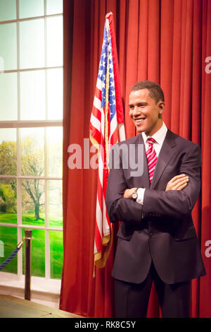 Barack Obama in Madame Tussauds of London Stock Photo