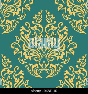 Vector damask seamless pattern element. Classical luxury old fashioned damask ornament, royal victorian seamless texture for wallpapers, textile, wrap Stock Vector