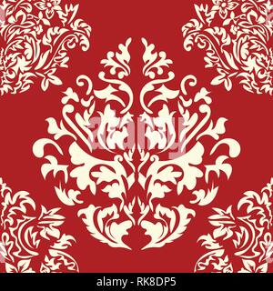 Vector damask seamless pattern element. Classical luxury old fashioned damask ornament, royal victorian seamless texture for wallpapers, textile, wrap Stock Vector