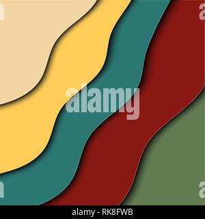 Colorful contrast corporate waves background. Vector design Stock Vector