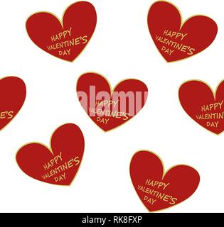 Vector seamless pattern of hearts background. Endless illustration can be used for wallpaper, pattern fills, web page, background, surface textures, i Stock Vector