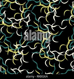 Vector Seamless Colorful Overlapping Color Lines Pattern Background. Stock Vector