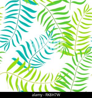 Tropical leaves. Palm Seamless vector pattern Stock Vector