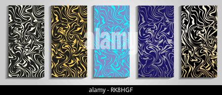 Swirls of marble or the ripples of agate. Liquid marble texture. Fluid art. Applicable for design covers, presentation, invitation, flyers, annual rep Stock Vector