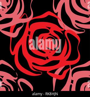 Seamless pattern with roses. Vector illustration eps 10 Stock Vector
